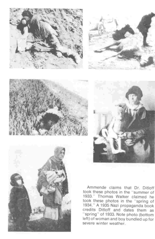 Φωτογραφίες προπαγανδιστικού ναζιστικού βιβλίου χρησιμοποιήθηκαν ως...δήθεν αυθεντικά ντοκουμέντα που τράβηκε ο Ουόκερ στην Ουκρανία. Πηγή: Douglas Tottle, 1987