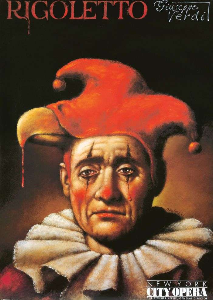 Original Poster Rigoletto New York City Opera Oblinski Clown
