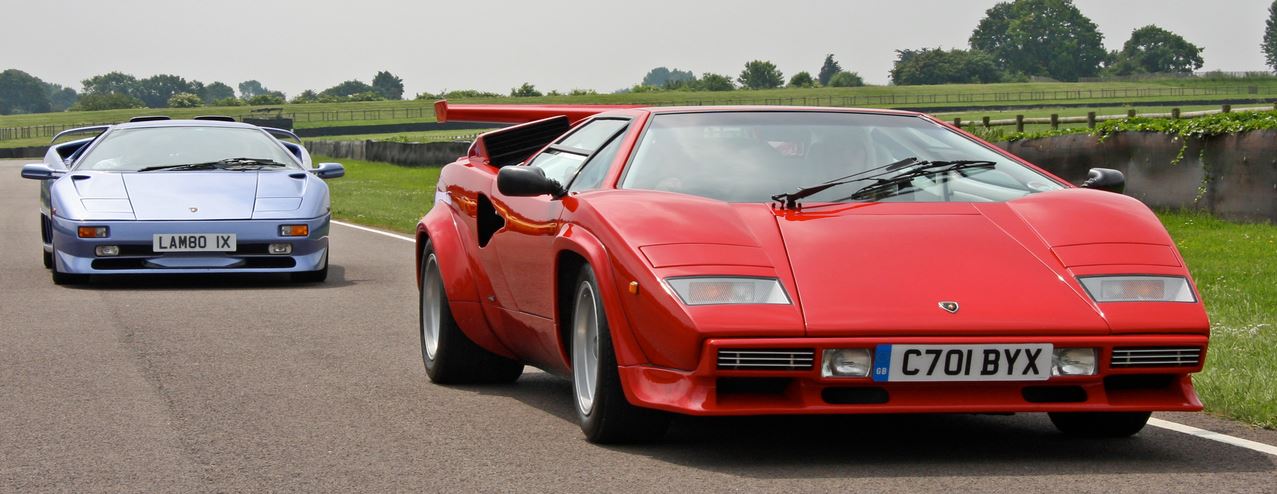 due delle autovetture più famose Lamborghini Countach Diablo SV disegnate da Gandini