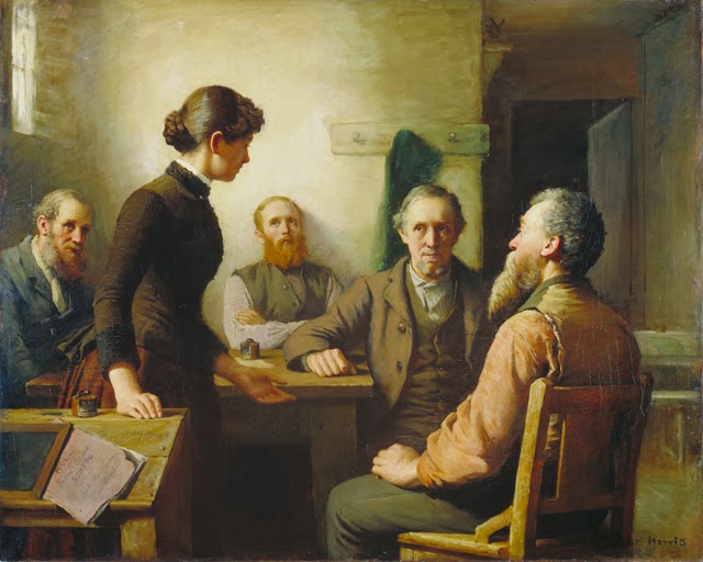 Robert Harris, Μία συνάντηση της σχολικής επιτροπής. 1885. Εθνική Πινακοθήκη του Καναδά