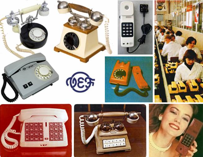 Διάφορα μοντέλα τηλεφωνικών συσκευών VEF