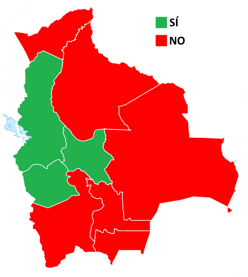 2016 Bolivian Referendum Map 