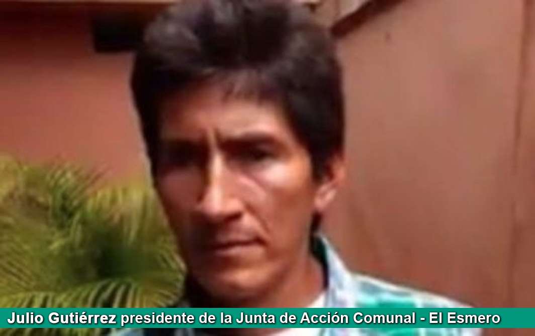 Julio Gutiérrez presidente de la Junta de Acción Comunal El Esmero