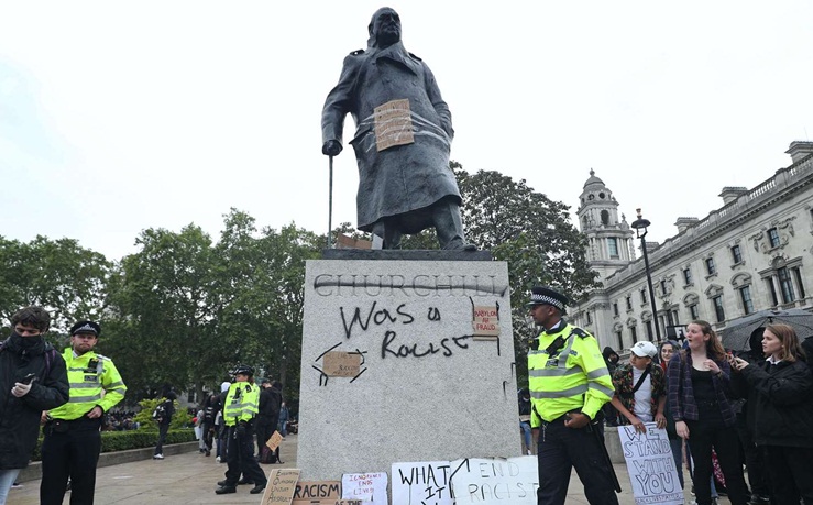 Churchill statue Racist