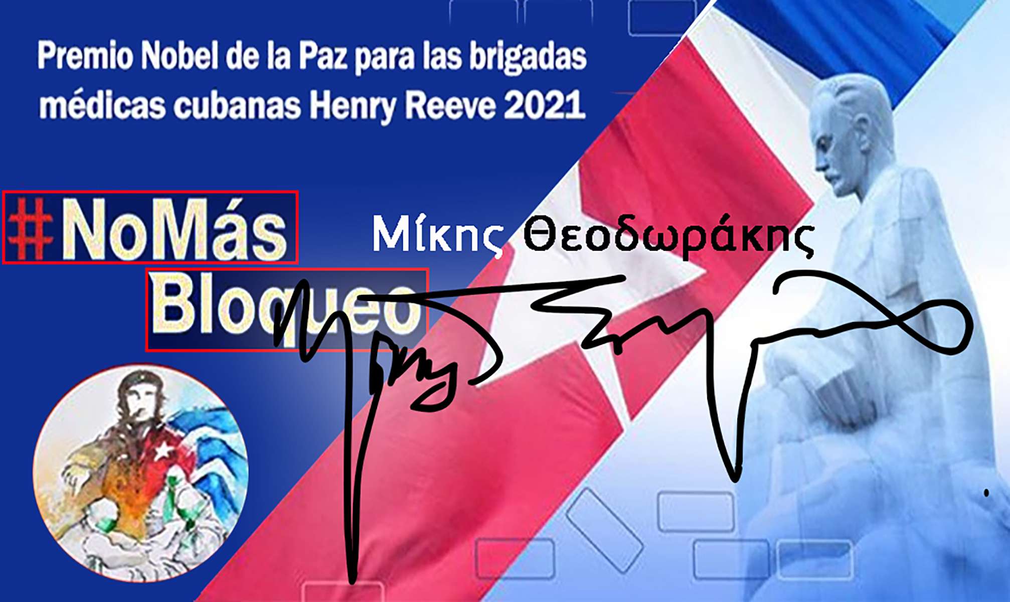 Mikis Theodorakis Μίκης Θεοδωράκης Νόμπελ Ειρήνης Henry Reeve Premio Nobel de la Paz para las brigadas médicas cubanas 2021