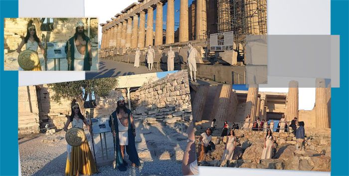 Αμείλικτα ερωτήματα για τις φωτογραφίες με τις “χλαμύδες” στον Ιερό Βράχο της Ακρόπολης
